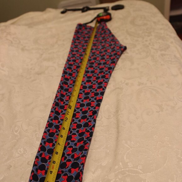 LuLa Roe Minnie Mouse Blue white red leggings casual lounge one size Disney - Picture 4 of 11